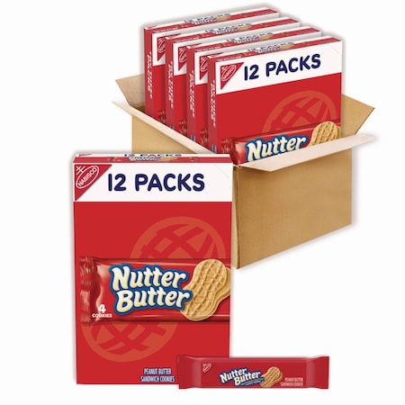 Nabisco Nutter Butter Cookies, 1.9 oz Pack, PK48 00 44000 03745 00